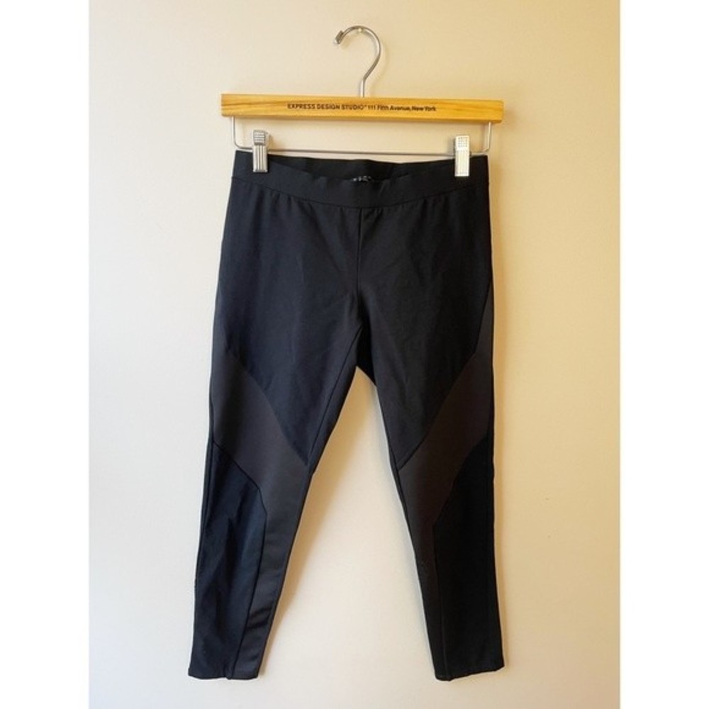 Theory Cropped Pull-on Black Riding Pants Leggings XS Petite
